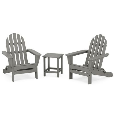 Classic Outdoor Folding Adirondack 3-Piece Set with Long Island