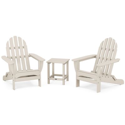Classic Outdoor Folding Adirondack 3-Piece Set with Long Island