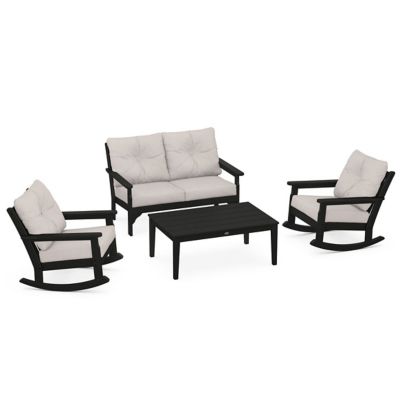 Vineyard Outdoor 4-Piece Deep Seating Rocking Chair Set