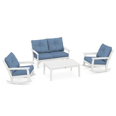 Vineyard Outdoor 4-Piece Deep Seating Rocking Chair Set