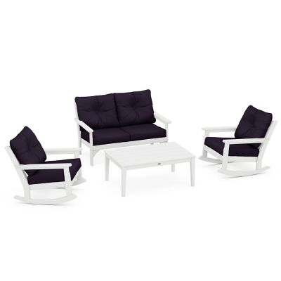 Vineyard Outdoor 4-Piece Deep Seating Rocking Chair Set