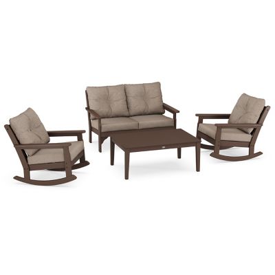 Vineyard Outdoor 4-Piece Deep Seating Rocking Chair Set