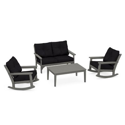 Vineyard Outdoor 4-Piece Deep Seating Rocking Chair Set