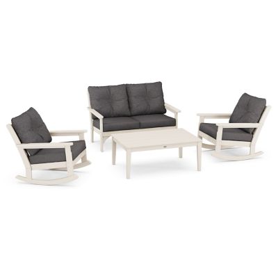 Vineyard Outdoor 4-Piece Deep Seating Rocking Chair Set