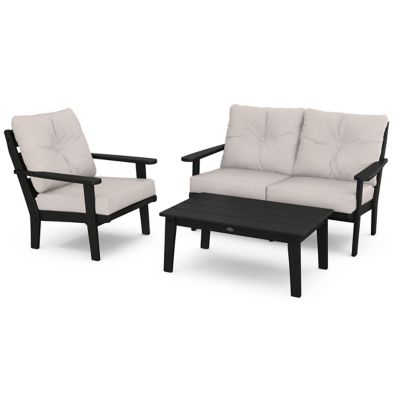 Lakeside 3-Piece Deep Outdoor Seating Set