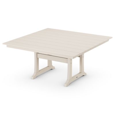 Farmhouse Trestle Outdoor Square Dining Table