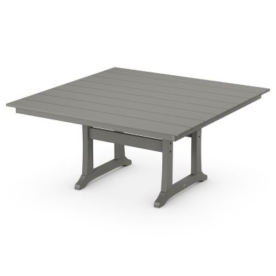 Farmhouse Trestle Outdoor Square Dining Table