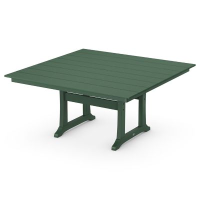 Farmhouse Trestle Outdoor Square Dining Table