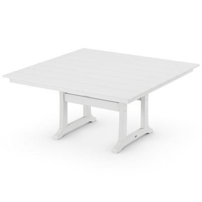 Farmhouse Trestle Outdoor Square Dining Table