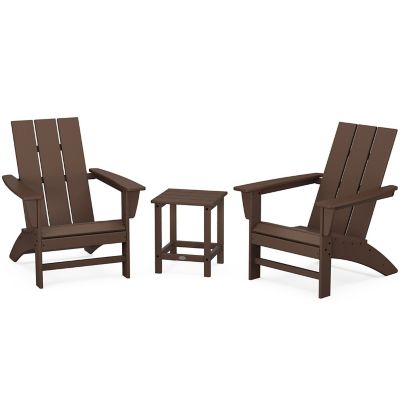 Modern Outdoor 3 Piece Adirondack Set with Side Table