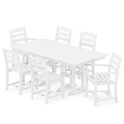 La Casa Outdoor Café 7-Piece Farmhouse Dining Set