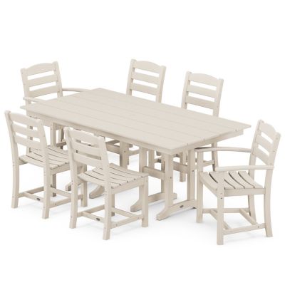La Casa Outdoor Café 7-Piece Farmhouse Dining Set