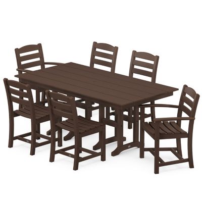 La Casa Outdoor Café 7-Piece Farmhouse Dining Set