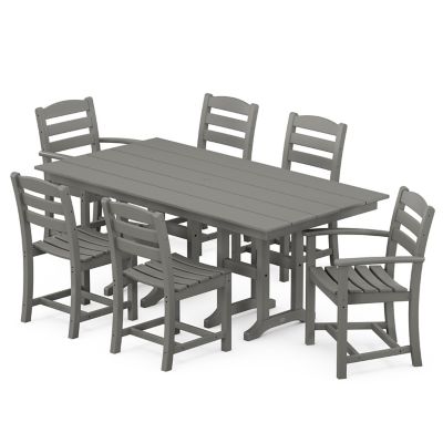 La Casa Outdoor Café 7-Piece Farmhouse Dining Set