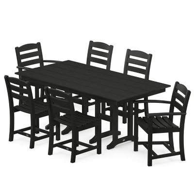 La Casa Outdoor Café 7-Piece Farmhouse Dining Set