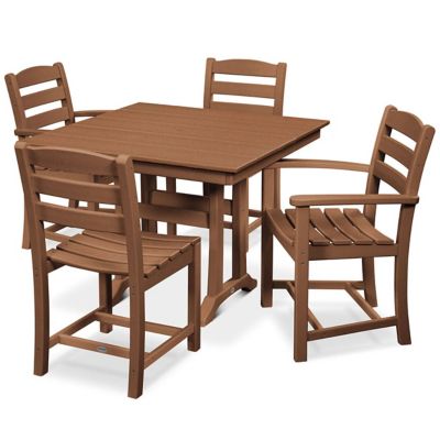 La Casa Cafe 5-Piece Outdoor Dining Set with Trestle Legs