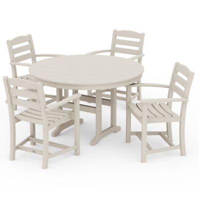 La Casa Cafe Outdoor 5 Piece Round Dining Set