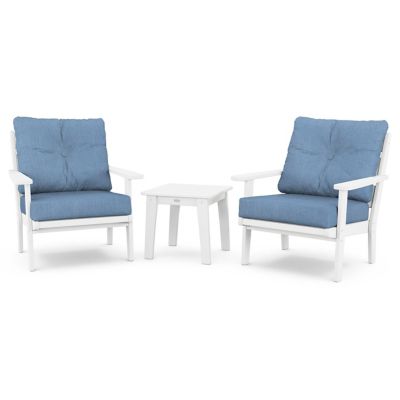Lakeside Outdoor 3 Piece Deep Seating Chair Set
