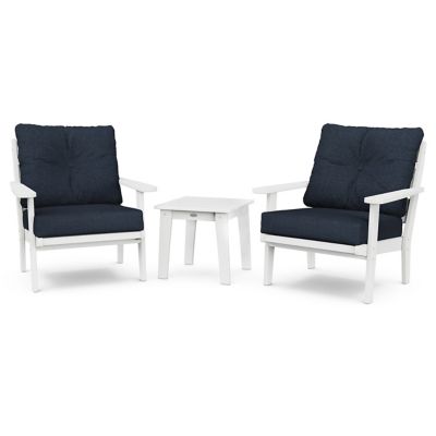 Lakeside Outdoor 3 Piece Deep Seating Chair Set
