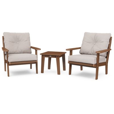 Lakeside Outdoor 3 Piece Deep Seating Chair Set