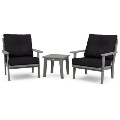 Lakeside Outdoor 3 Piece Deep Seating Chair Set