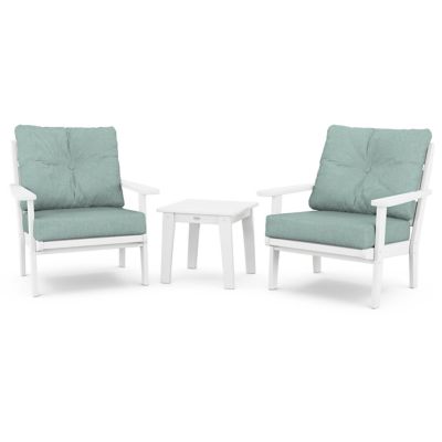 Lakeside Outdoor 3 Piece Deep Seating Chair Set