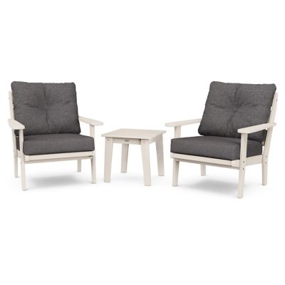 Lakeside Outdoor 3 Piece Deep Seating Chair Set