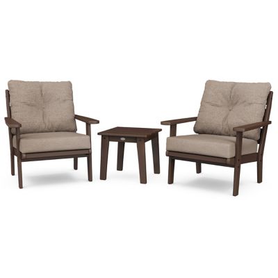 Lakeside Outdoor 3 Piece Deep Seating Chair Set