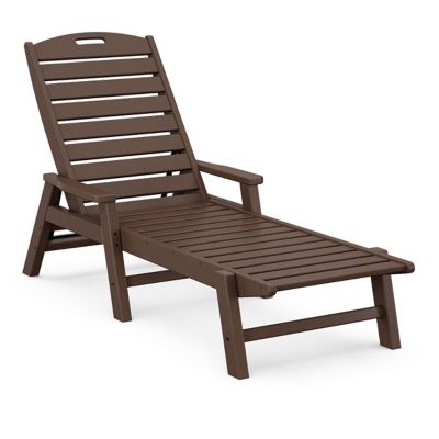 Nautical Outdoor Chaise with Arms