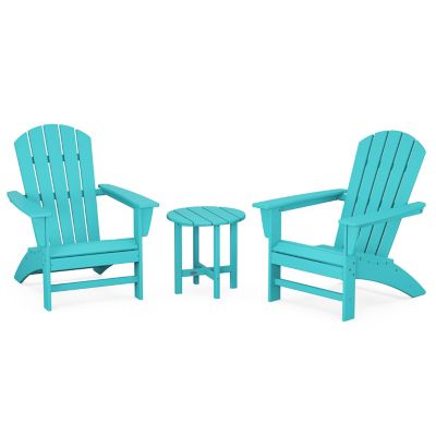 Nautical Outdoor 3-Piece Adirondack Set