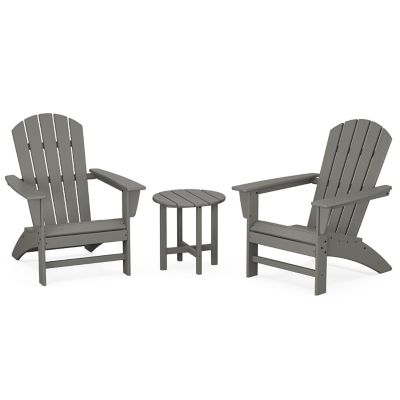 Nautical Outdoor 3-Piece Adirondack Set
