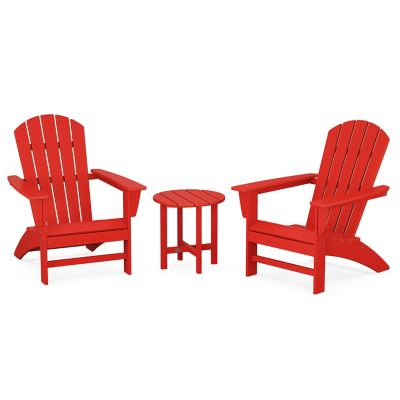 Nautical Outdoor 3-Piece Adirondack Set
