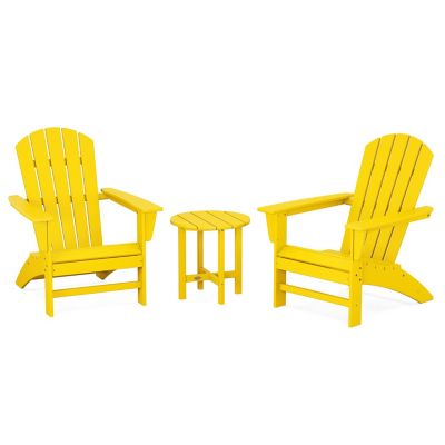 Nautical Outdoor 3-Piece Adirondack Set
