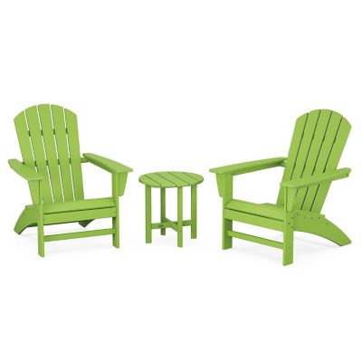 Nautical Outdoor 3-Piece Adirondack Set