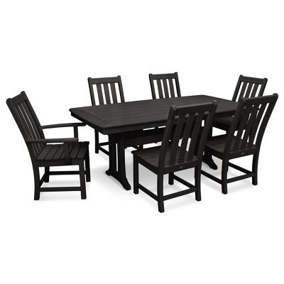 Vineyard Outdoor 7-Piece Dining Set with Trestle Legs