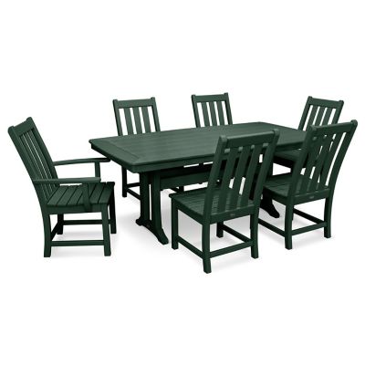 Vineyard Outdoor 7-Piece Dining Set with Trestle Legs