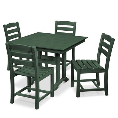 La Casa Cafe 5-Piece Farmhouse Trestle Side Chair Dining Set