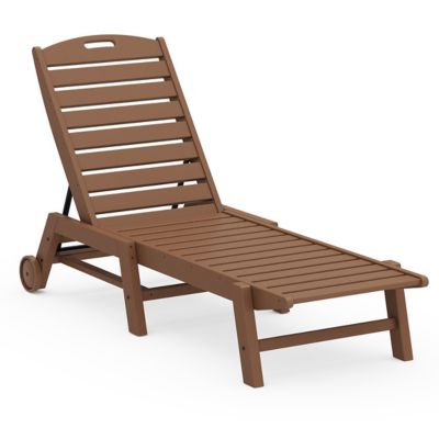 Nautical Outdoor Chaise with Wheels