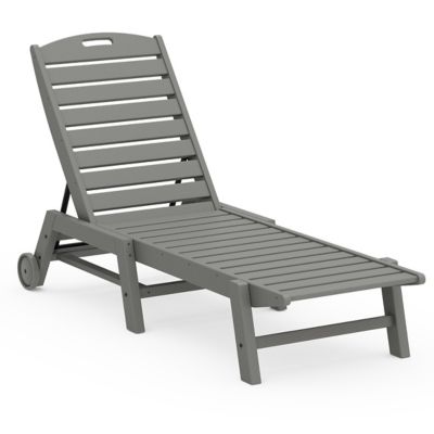 Nautical Outdoor Chaise with Wheels