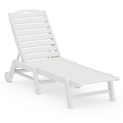 Nautical Outdoor Chaise with Wheels