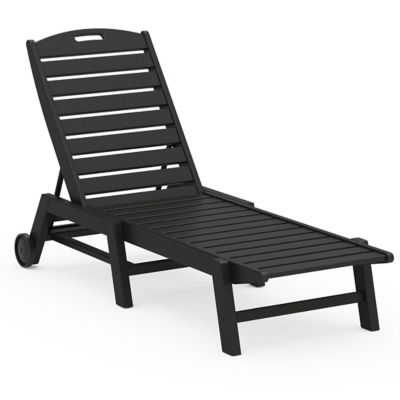 Nautical Outdoor Chaise with Wheels
