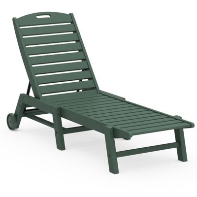 Nautical Outdoor Chaise with Wheels