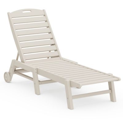 Nautical Outdoor Chaise with Wheels