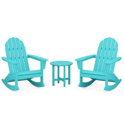 Vineyard 3-Piece Adirondack Outdoor Rocking Chair Set