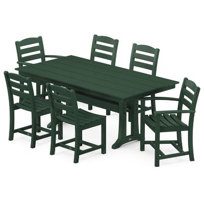 La Casa Café Outdoor 7-Piece Farmhouse Dining Set