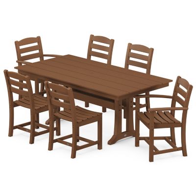 La Casa Café Outdoor 7-Piece Farmhouse Dining Set