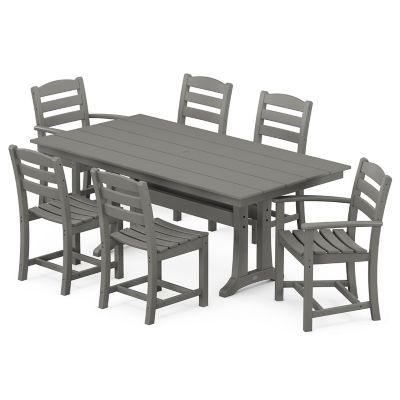 La Casa Café Outdoor 7-Piece Farmhouse Dining Set