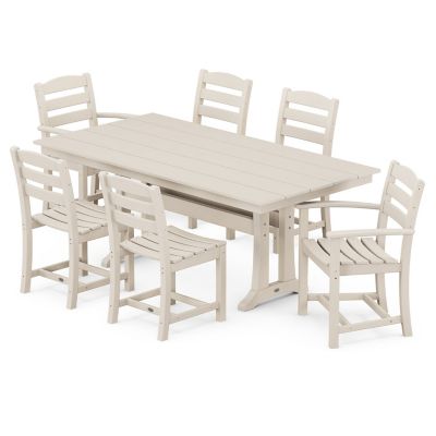 La Casa Café Outdoor 7-Piece Farmhouse Dining Set