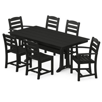 La Casa Café Outdoor 7-Piece Farmhouse Dining Set