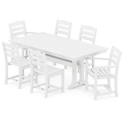 La Casa Café Outdoor 7-Piece Farmhouse Dining Set